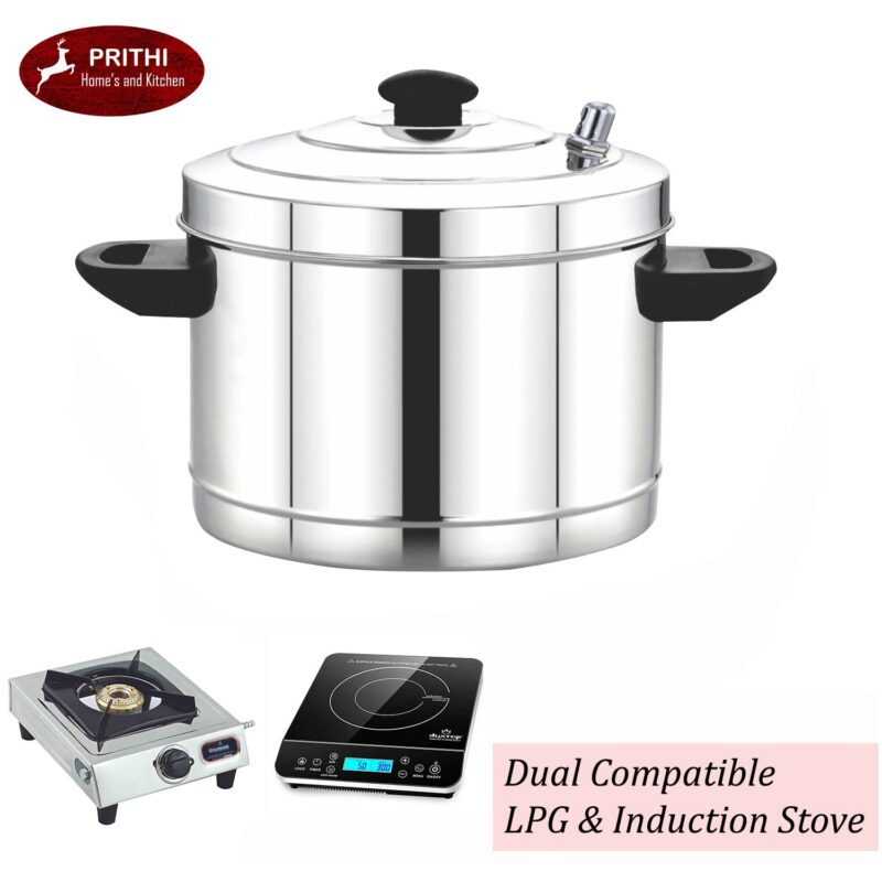 Prithi Home's and Kitchen Stainless Steel Deluxe Idli cooker Gas & Induction Compatible 6 Plate- 24 Idlies Idly cooker/Idly Maker (6 Plate - 24 Idlies) - Image 6
