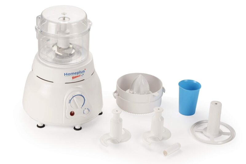 Home Plus Magic 400 Watts Atta Kneader | Food Processor | Cirtus Juicer | Vegetable Chopper | Whisker (White) - Image 4