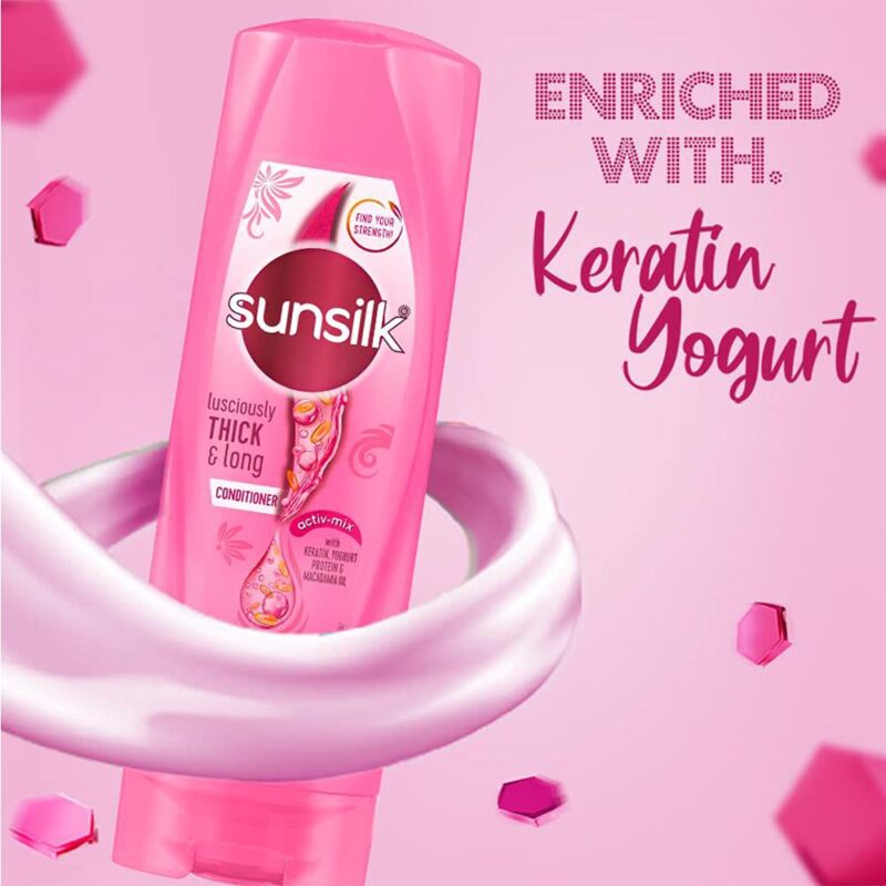 Sunsilk Lusciously Thick & Long Fresh Nourishing Conditioner 180 Ml,1 Count - Image 4
