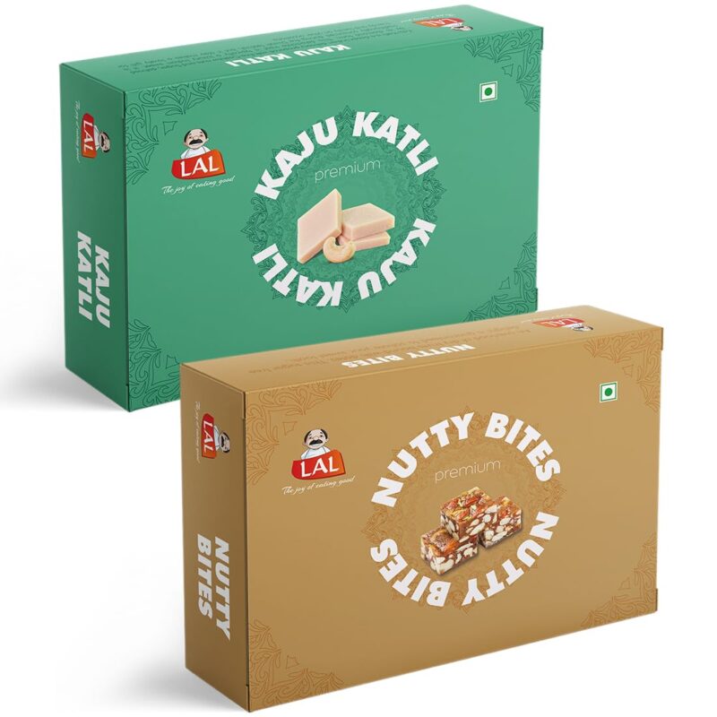 Kaju Katli Premium 400gm & Sugarless Nuttybites 400gm - Image 2