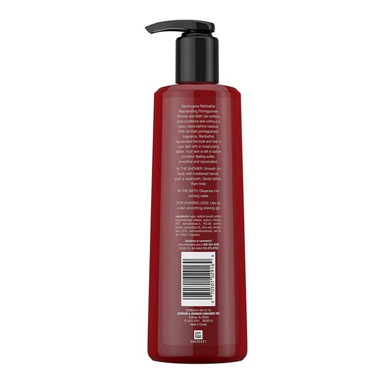 Neutrogena Rainbath Rejuvenating Shower And Bath Gel, Body Wash, Pomegranate, 16 Fl. Oz,946 ml - Image 2