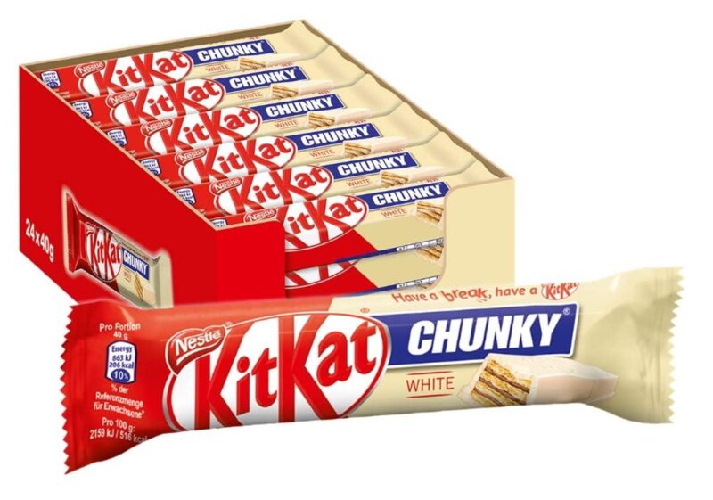 24x Nestle KitKat Chunky White Chocolate With Crispy Wafer Fingers With Layer of Smooth White Chocolate 40g X 24 Pieces Box - Image 6