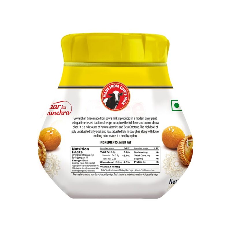 Gowardhan Pure Cow Ghee Jar 200 ml - Image 7