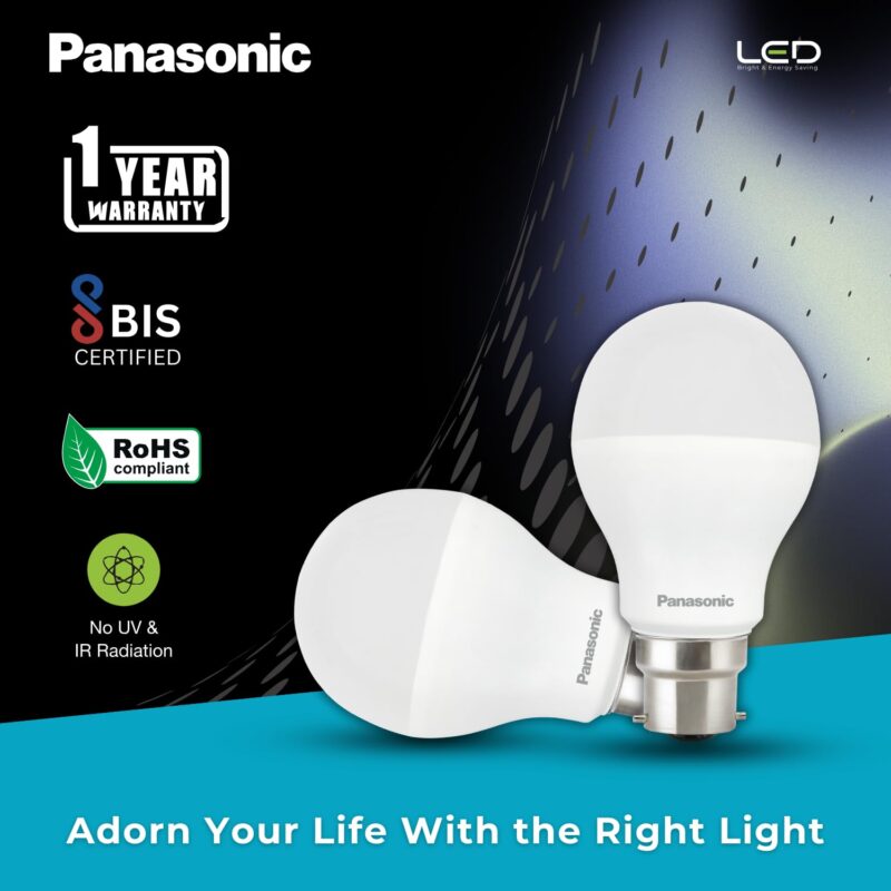 Panasonic 9 Watt LED Bulb, B22 Base 9W Bulb Light For Home, 25000+ BH with 1 Year Warranty, 6500K Cool Day Bulb (Pack of 10) - Image 6