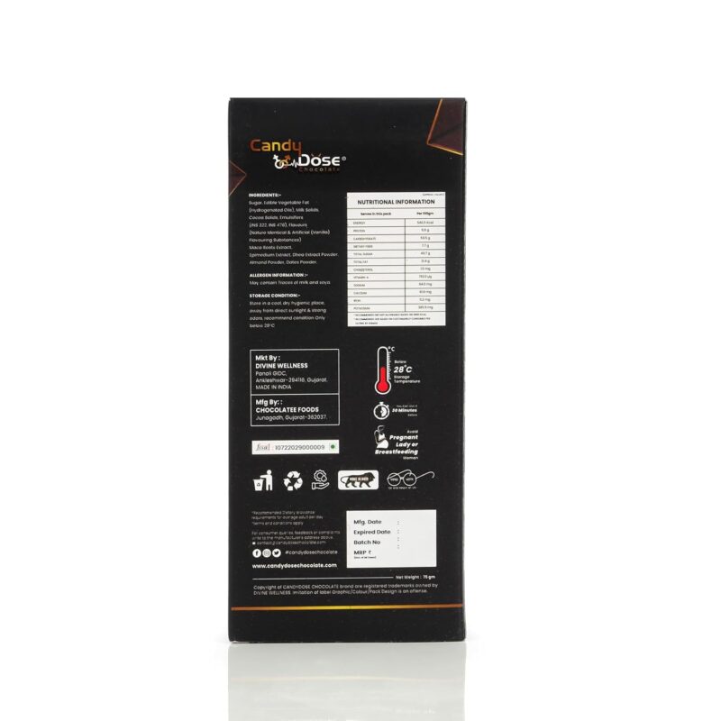 Mood Boosting Dark Chocolate Bar – Premium Rich Chocolate for Stress Relief, Focus & Energy Perfect Snack for Couples & Romantic Moments - 75GM (Pack of 1) - Image 9