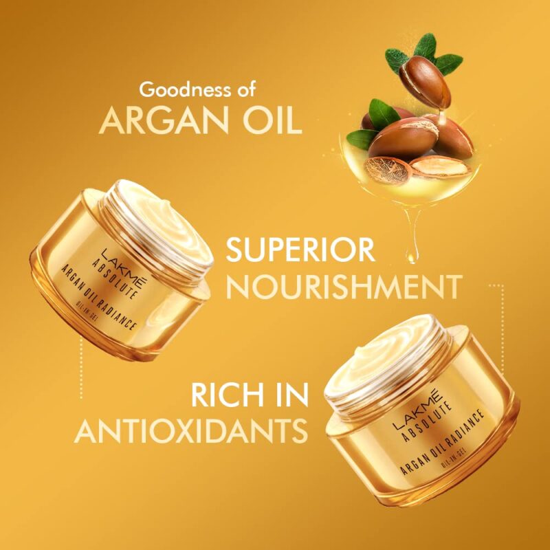 LAKMÉ Argan Oil Radiance Oil-in-Gel | Moisturizer For Dry Skin | Face Serum | 50 g - Image 6