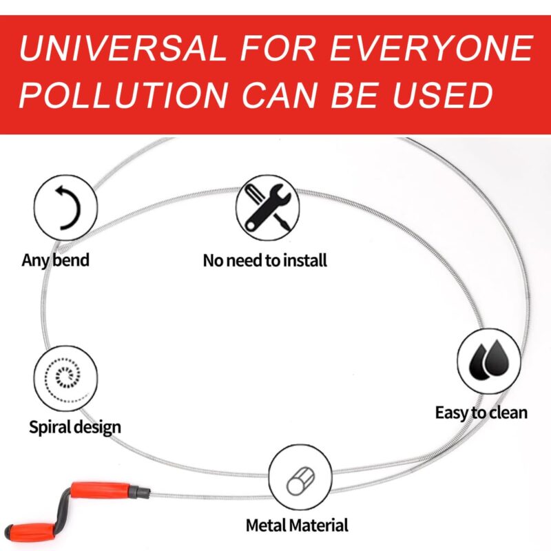 B.K.Jagan and Co Metal Sink & Drain Cleaner Spring Wire Sink Cleaner Snake Unblocker Hair Drain Cleaner 5 Mtr. Length - Image 4