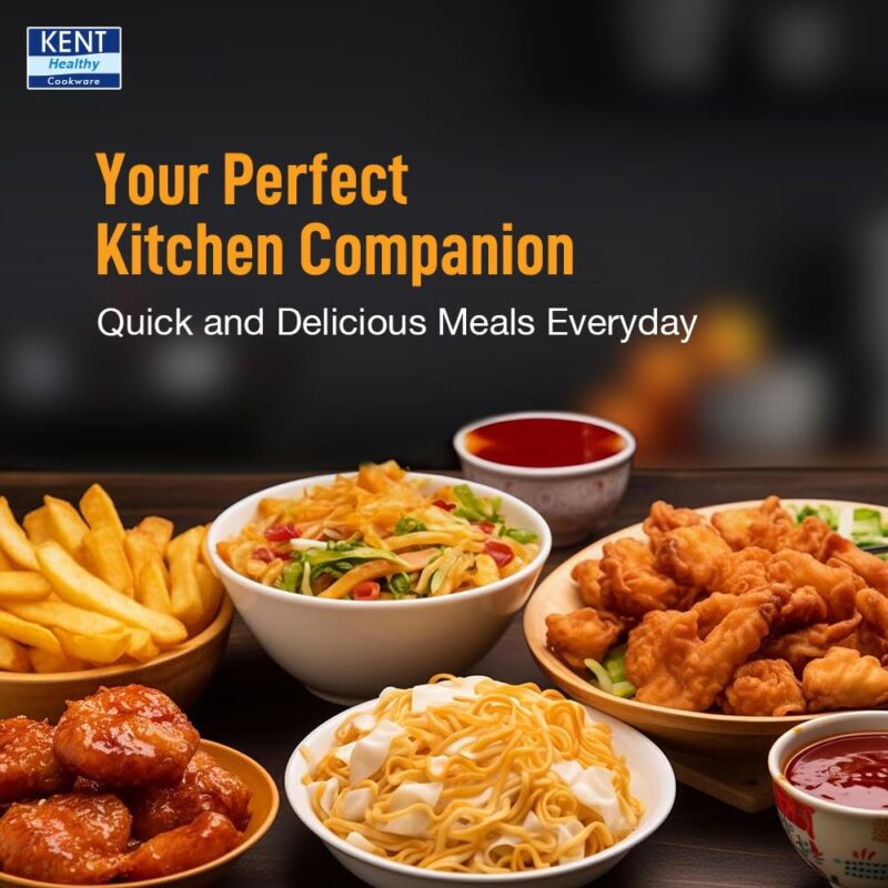 KENT Triply Frying Pan 22 CM with SS Lid 1.2 L | Cool-Touch Diecast Handle | Induction Friendly | Dishwasher Safe (Stainless Steel;Aluminium) - Image 3