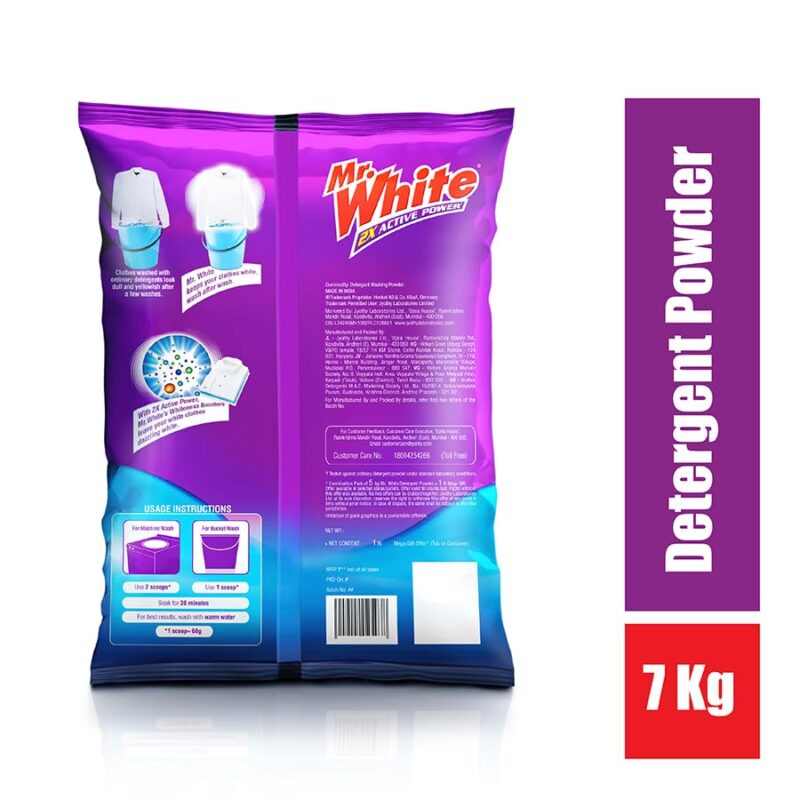 Mr. White Detergent Powder - 5 Kg with Free 2Kg - Image 2