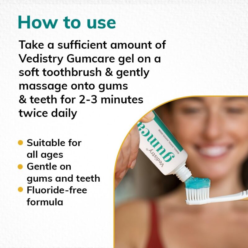 Vedistry Ayurvedic Gumcare Gel | Complete oral care for healthy gums and strong teeth | with babul, neem, Kapur, Bakul | Ayurvedic Gum care Toothpaste 50 Gram - Image 4