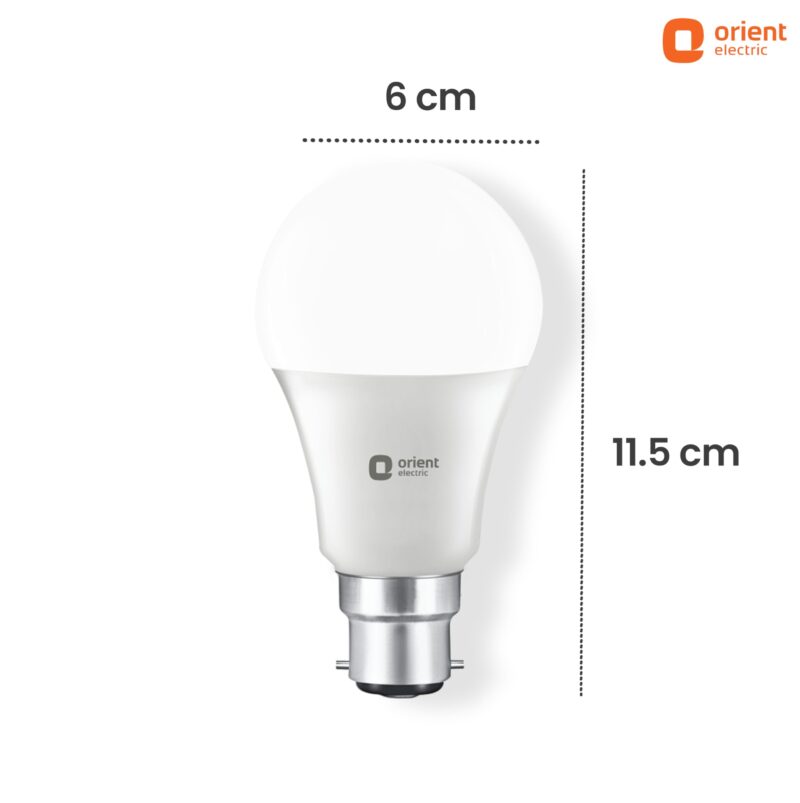 Orient Electric 9W High Glow LED bulb| 180-degree wide beam angle| Voltage surge protection up to 4 kV| 6500K, Cool White| B22d base| Made in India| Pack of 2 - Image 2