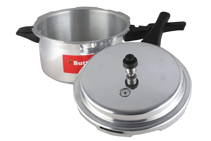 Butterfly Cordial 3 Litres Pressure Cooker | Outer Lid | Food Grade Virgin Aluminium | Induction & Gas Stove Compatible | ISI Certified | 2 Years Manufacturer's Warranty | Silver - Image 3
