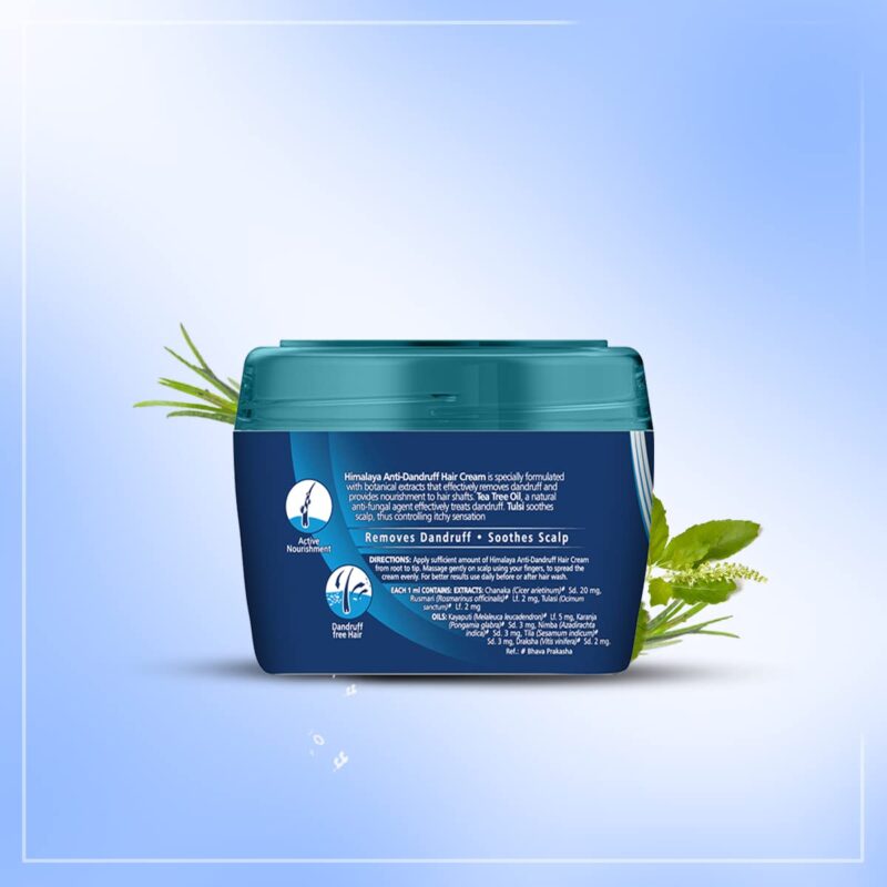 Himalaya Anti-Dandruff Hair Cream | Removes & Prevents Dandruff | Non Sticky Oil Replacement Hair Cream | Soothes Scalp | With Tea Tree Oil & Tulsi | For Women & Men | 100ml - Image 2