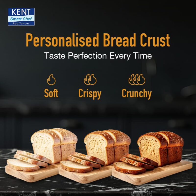 Kent Atta and Bread Maker for Home, Fully Automatic With 19 Pre-set Menu, 550w 16010 (Steel Grey) - Image 6