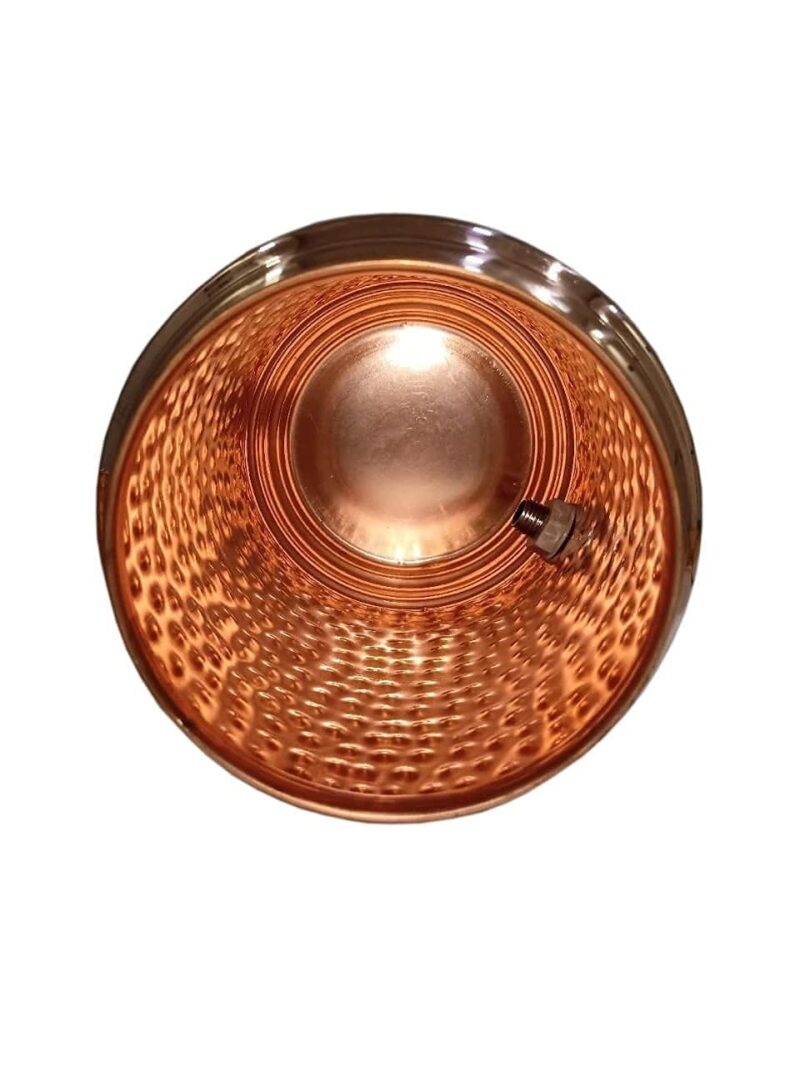 SHANKAR & SONS 5 Litre Copper Water Dispenser with Stand and 2 Glasses | BPA Free, Non-Toxic | Hammered Texture, Rustproof & Durable | with Added Health Benefits of Copper - Image 5
