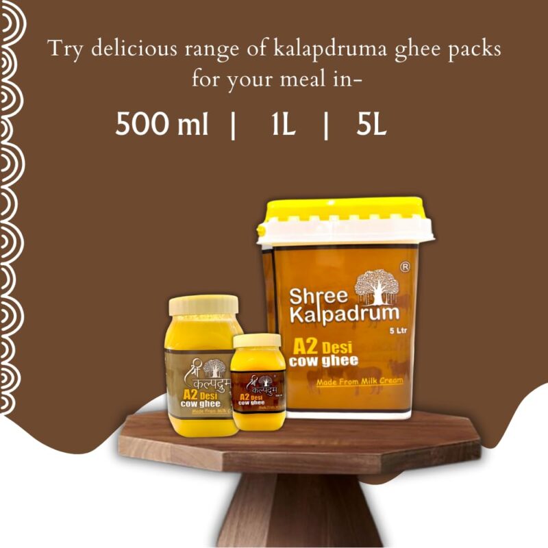 SHREE KALPADRUMA ghee Natural A2 Desi Cow Ghee| Pure Cow Ghee for Better Digestion, Immunity & Eyesight. (5 Ltr) - Image 2