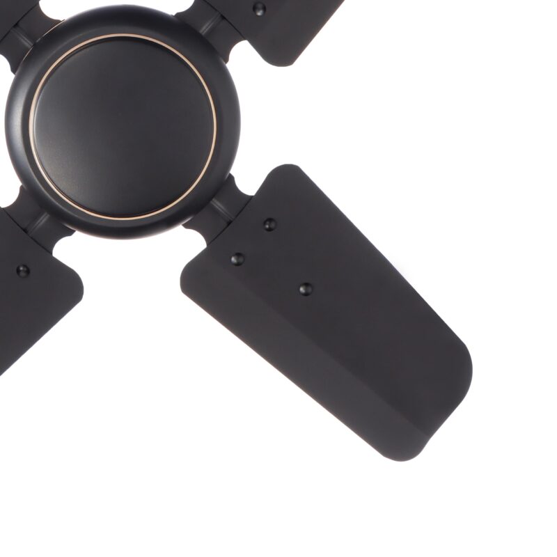 MILTON Brezza 600 mm Ceiling Fans For Home | Energy Efficient Motor | High Air Delivery 600mm Ceiling Fan | 24 Inch High Speed Fan Ceiling | 2 Years + 6 Months Warranty | Metallic Black, 4 stars - Image 5