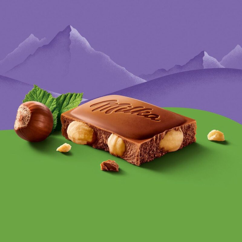 Milka Hazelnut Milk Chocolate Bar - 100g - Image 5