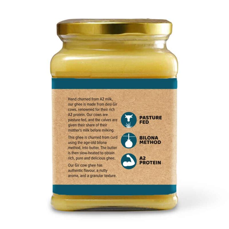 Conscious Food A2 Gir Cow Ghee | 600ml | with Pure A2 Milk | Grass-fed, Cultured, Premium & Traditional Bilona Ghee | Immunity Booster - Image 2