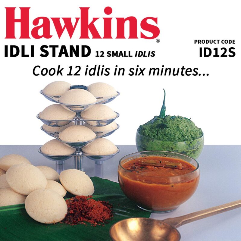 Hawkins Mini Idli Stand - 12 Mini Idlis, (for 3 Litre and Bigger Pressure Cooker), Silver (ID12S),Aluminium - Image 7