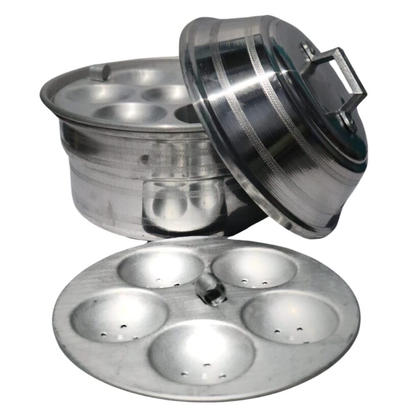 Idli maker | Idli Pot | idli maker pot | idli cooker | idli making Pot aluminium | Aluminium idly Maker pot | aluminium idli Cooker, idly pot for home (12 idli) - Image 2