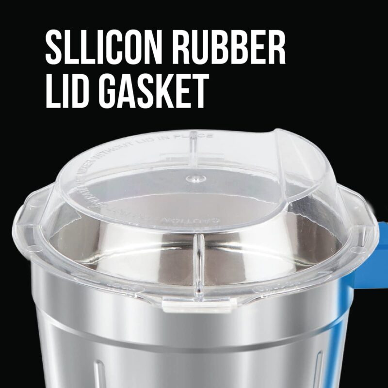 Havells Maxx Grind 750 watt Mixer Grinder with 3 Wider Mouth Stainless Steel Jar, Hands Free Operation, SS-304 Grade Blade, Overload Indicator & 5 Year Motor Warranty (Blue). - Image 5