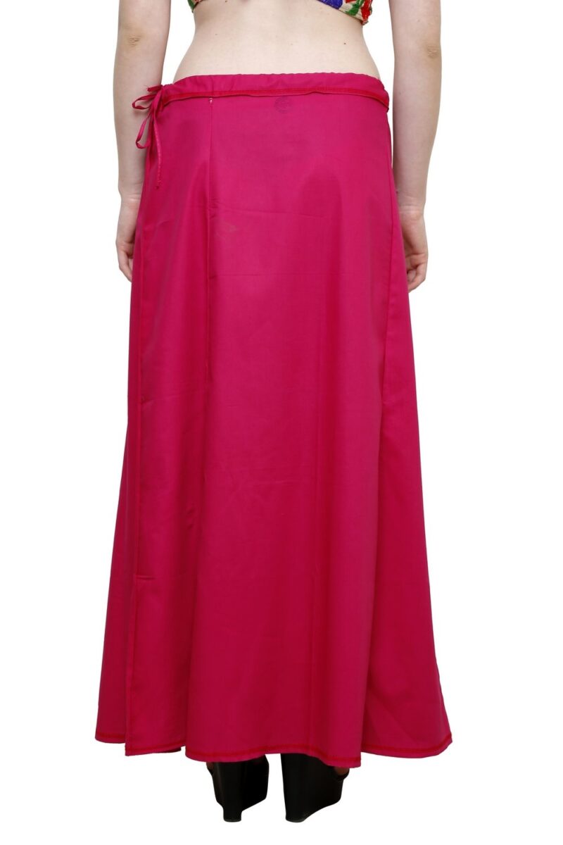 Pistaa's combo of Women's Soft Cotton Ink Blue and Dark Pink Color Best Readymade Inskirt Saree petticoats - Image 3