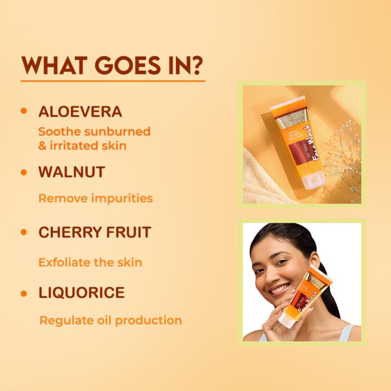 Jovees Herbal Detan Facewash For Glowing and Clear Skin With Liquorice & bearberry Ext. | Gentle Cleanser For Brighten, Even Tone and Hydrates Skin | Suitable for All Skin Types - 120ml - Image 6