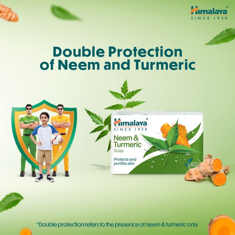 Himalaya Herbals Neem and Turmeric Soap, 125gm (Pack of 4) with Value Pack Save Rs.20 - Image 6