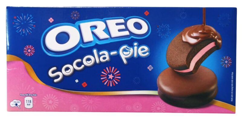Cadburys OREOS Socola-Pie Special Edition Features a Strawberry-Flavored Marshmallow Sandwiched Between Oreos Cookie Pieces, all Coated In Rich Chocolate 6 Pack 168g (Vietnam) - Image 10