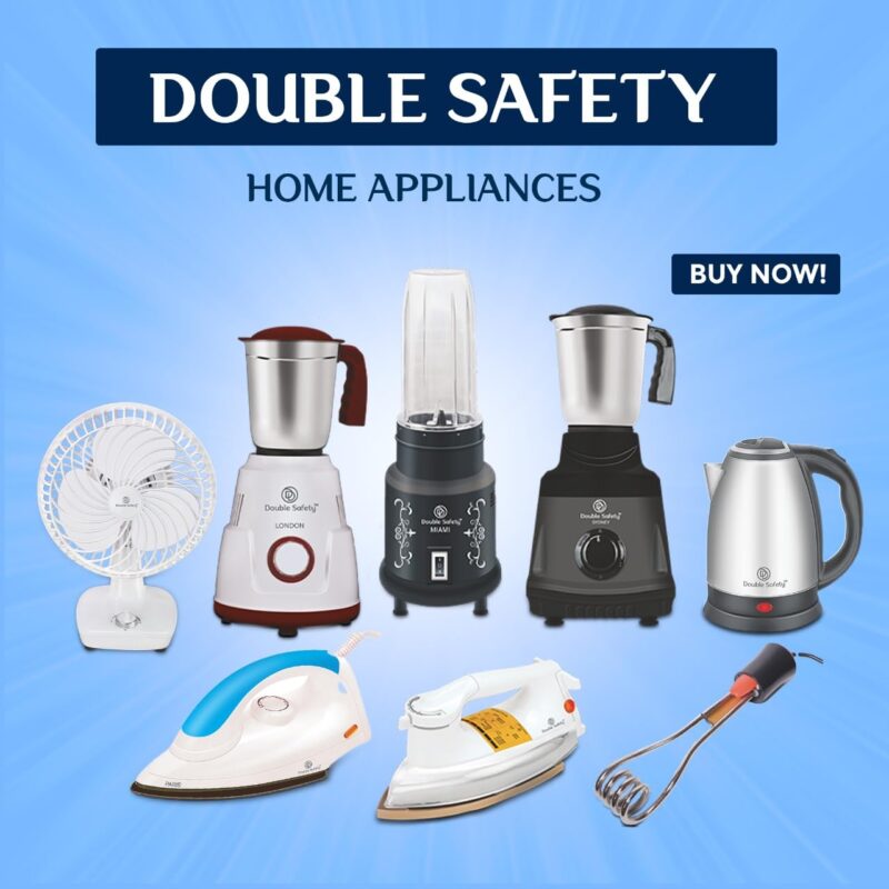 Double safety New York Mixer Grinder 500 watts | Chutney Jar and Liquidizing jar to make chutneys, Milkshake, Smoothies, Puree | High Speed | Superior Mixi for Kitchen | Stainless Steel Jars - Image 2