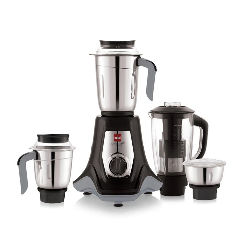Cello Kitchenette Collection Levanate Pro Plus Mixer Grinder with 3 Jars & 1 Juicer | 500 Watts | 3X Speed Control | Set of 4 | Black - Image 6
