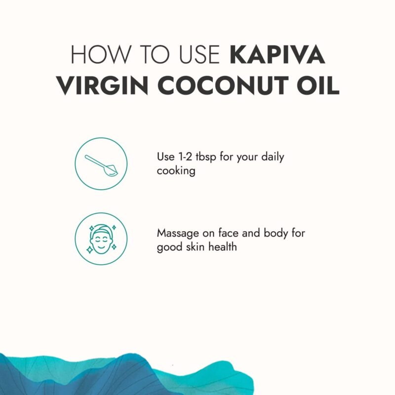 Kapiva Virgin Cold-Pressed Coconut Oil 500ml | 100% Pure, Unrefined, Organic & Edible | For Cooking, Skin & Baby Care, Oil Pulling | Coconut Oil For Hair | Keto Friendly - Image 4