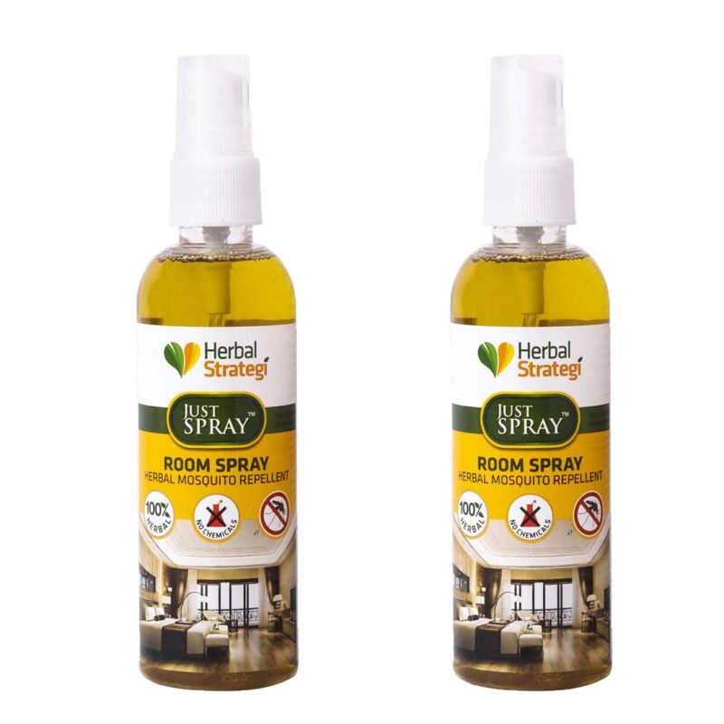 Herbal Strategi Mosquito Repellent Room Spray - 100ml (Pack of 2) | Effective against mosquitoes causing Dengue Zika Chikungunya | 100% Herbal and Chemical free | Baby and Pet safe | Ayush certified - Image 7