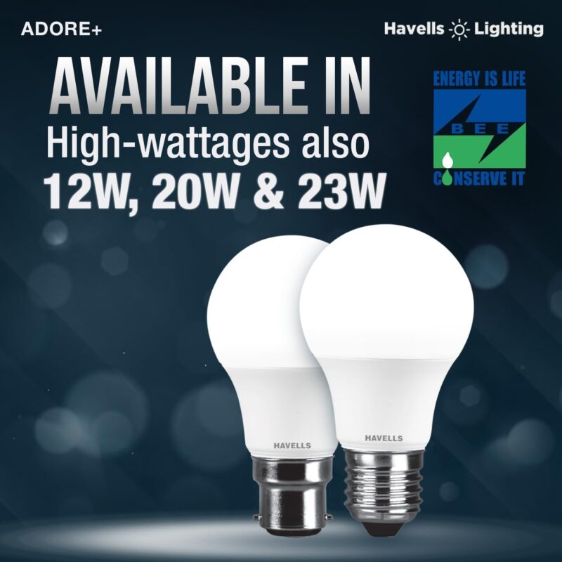 Havells 9W LED Bulb|Energy Efficient|Longer Battery Life|Ultra Lighting|Upto 4KV Surge Protection|Made in India|Pack of 1 - Image 3
