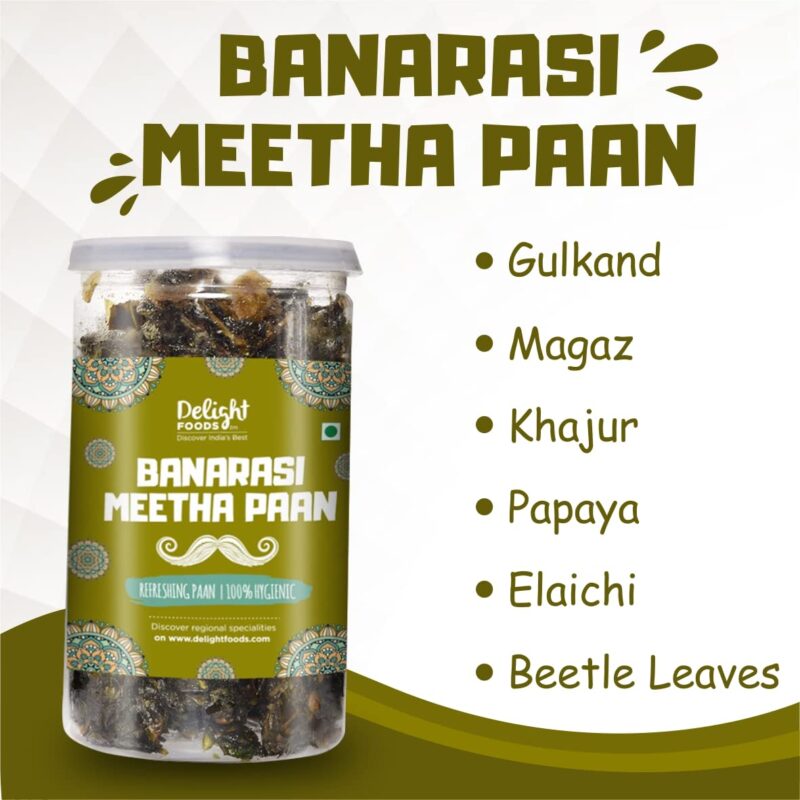 Delight Foods Mukhwas Banarasi Meetha Paan (Without Supari & Areca Nut) (100g) - Image 4