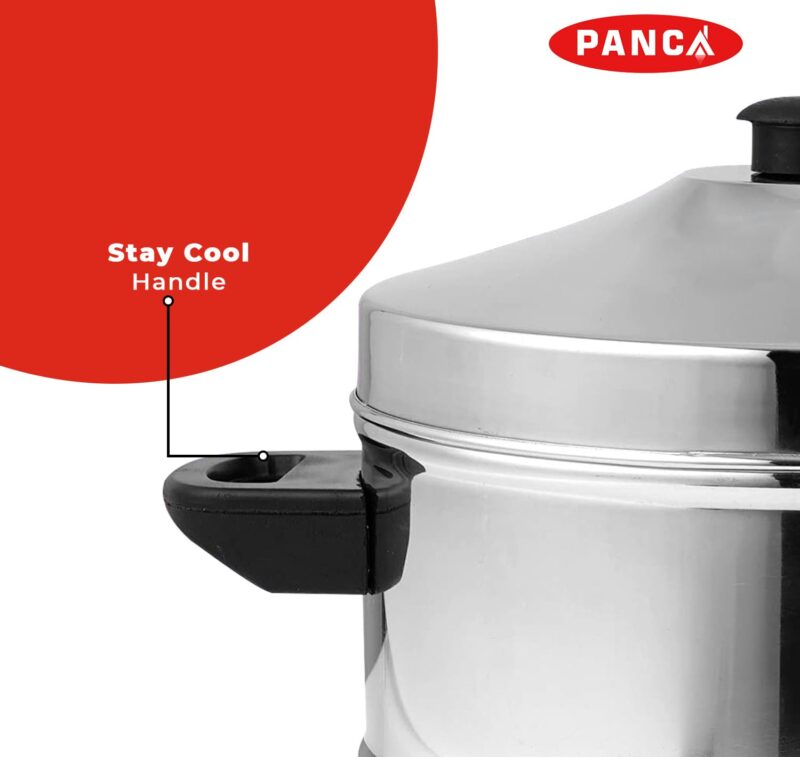 PANCA Stainless Steel Idli Cooker, 4 Plates Idli Maker With Whistle (16 Idli, Pack of 1) - Image 5