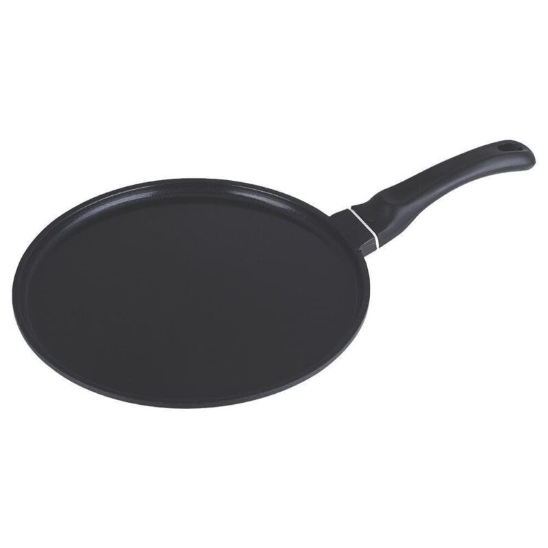Inducta Die-Cast Aluminium Non-stick Dosa Tawa | 3.8 mm Extra Thick Base | 28cm Non Stick Tawa | Ideal for Roti/Paratha/Dosa | Induction Friendly | Soft Touch Bakelite Handle | 2 Year Warranty | Black - Image 6
