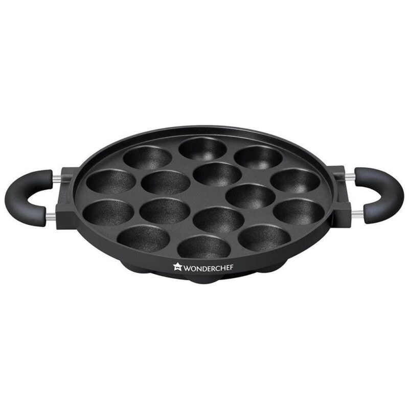 Paniyarakkal 23 cm Non-stick, | Ideal for flavourful and Healthy Appams | Gas Stovetop Compatible | Black - Image 2