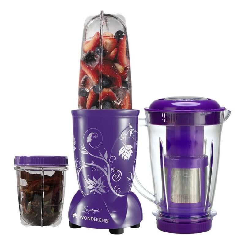 Nutri-blend, 400W, 22000 RPM Mixer-Grinder, Blender, SS Blades, 3 Unbreakable Jars With Juicer Attachment, 2 Years Warranty, Black, Online Recipe Book By Chef Sanjeev Kapoor - Image 8