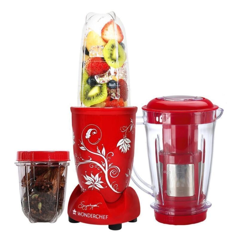 Nutri-blend, 400W, 22000 RPM Mixer-Grinder, Blender, SS Blades, 3 Unbreakable Jars With Juicer Attachment, 2 Years Warranty, Black, Online Recipe Book By Chef Sanjeev Kapoor - Image 7