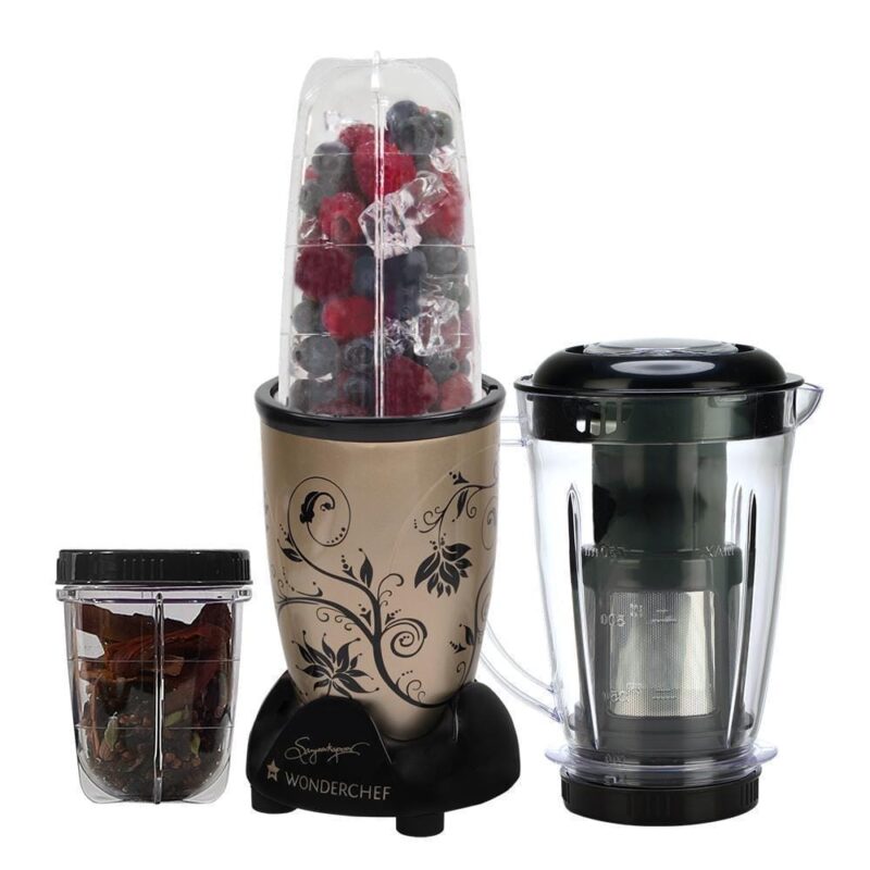 Nutri-blend, 400W, 22000 RPM Mixer-Grinder, Blender, SS Blades, 3 Unbreakable Jars With Juicer Attachment, 2 Years Warranty, Black, Online Recipe Book By Chef Sanjeev Kapoor - Image 9