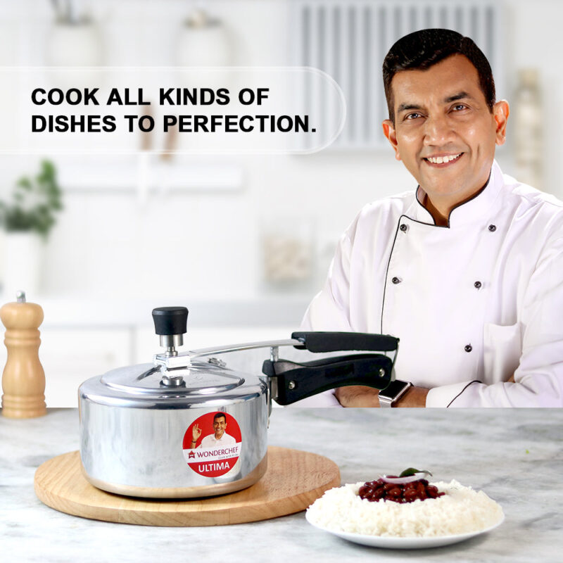 Ultima Induction Base 2L Aluminium Pressure Cooker With inner Lid - Image 2