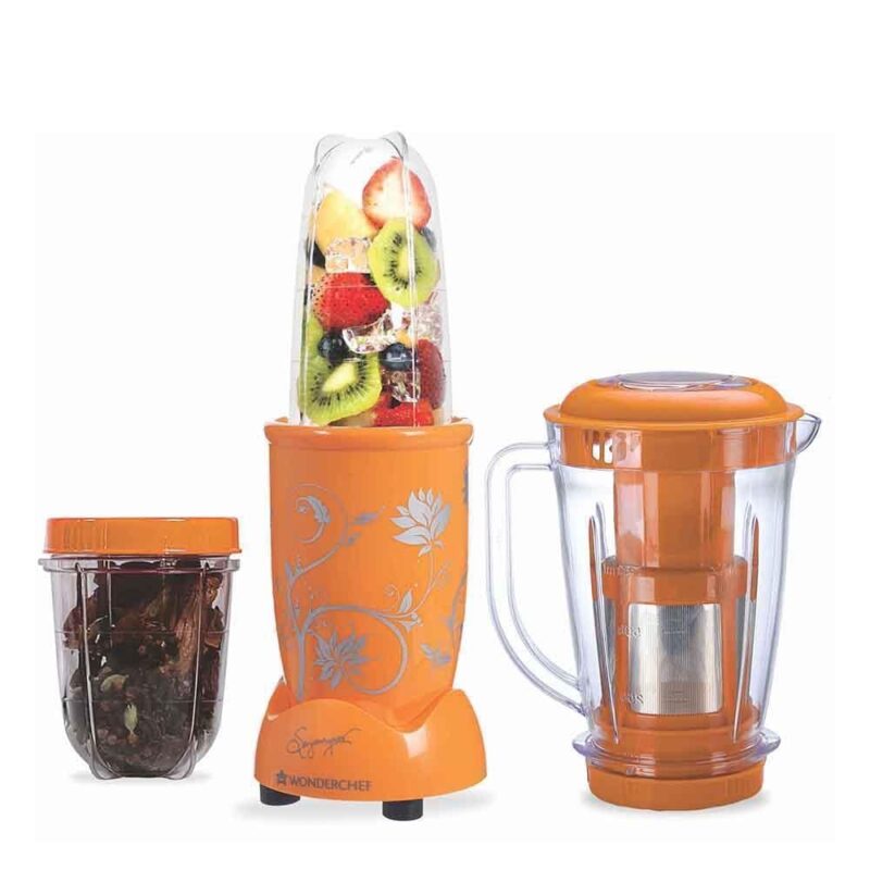 Nutri-blend, 400W, 22000 RPM Mixer-Grinder, Blender, SS Blades, 3 Unbreakable Jars With Juicer Attachment, 2 Years Warranty, Black, Online Recipe Book By Chef Sanjeev Kapoor - Image 11