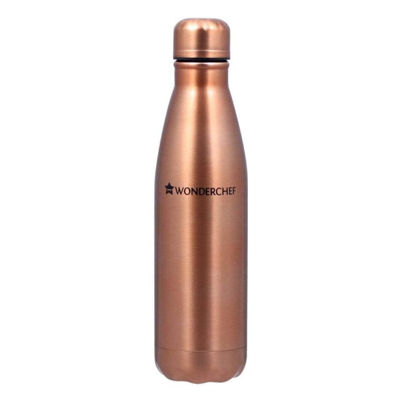 Hydro-Bot, 500ml, Stainless Steel Single Wall Water Bottle, Light Weight, Spill and Leak Proof, Brown, 2 Years Warranty - Image 11