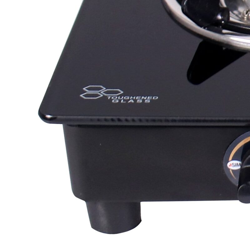 Ruby 4 Burner Glass Cooktop, Black Toughened Glass with 1 Year Warranty, Ergonomic Knobs, Heat-Efficient Brass Burners, Stainless-steel Spill Tray, Manual Ignition - Image 14