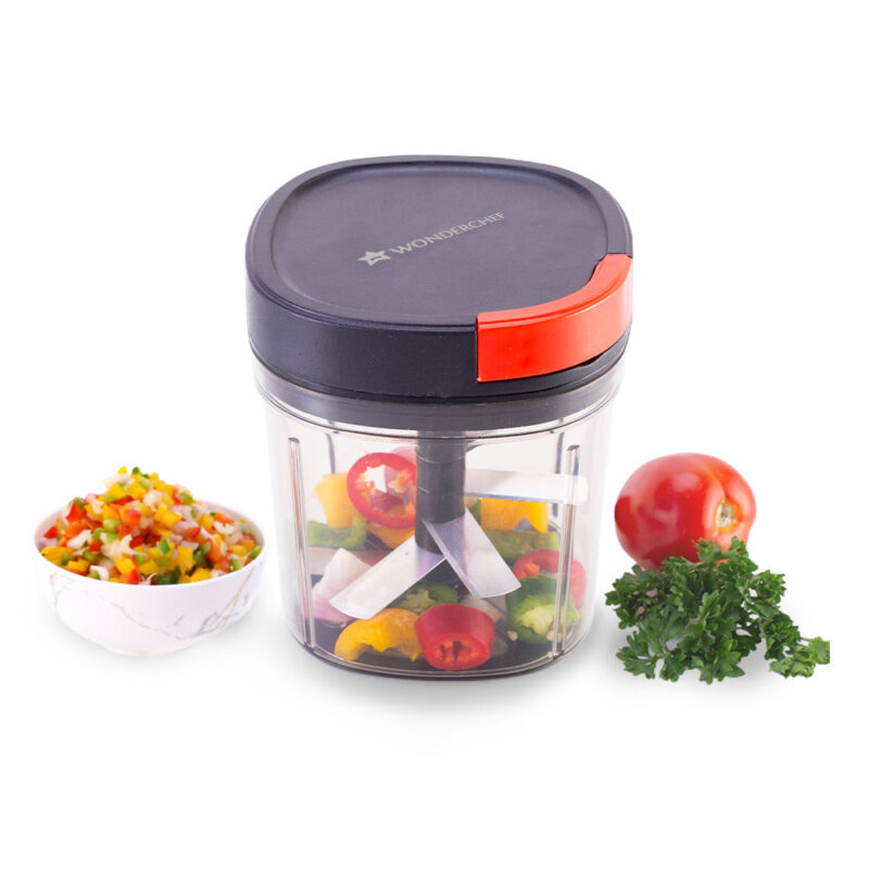 Glory String Vegetable Chopper with 6 Sharp SS Blade, Anti Slip Silicon Base Ring, Air Tight Lid, 900Ml, 1 Year Warranty - Image 7