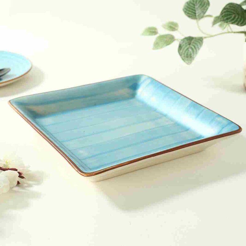 Teramo Square Platter Blue 1 Pc - Image 5