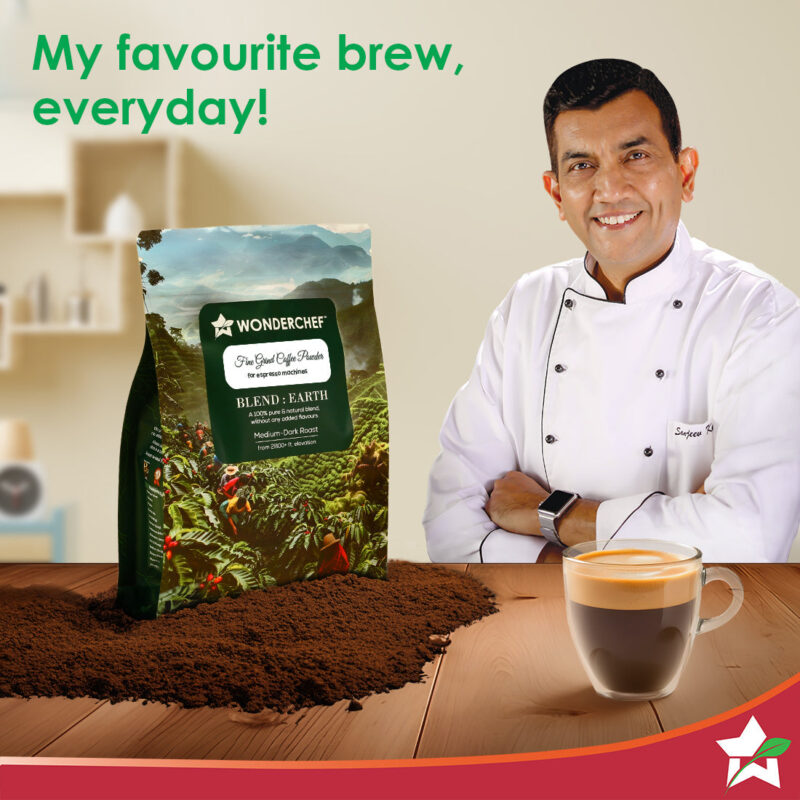 Coffee Powder for 15, 19 and 20 Bar Espresso Coffee Machines | 250 gm | Fresh Fine Grind | Medium-Dark Roast | Premium Quality Arabica | 100% Pure Coffee | Blend Earth