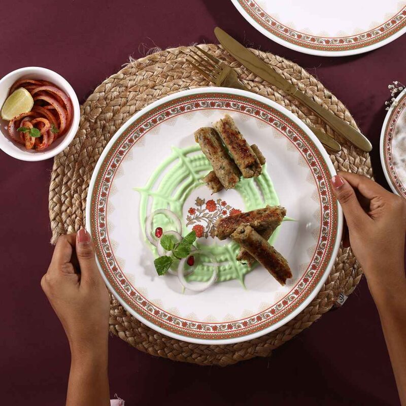 Venice Royal Red Dinner Set of 31 Pcs | 100% Food Grade Melamine | Elegant | Break & Stain Resistant | Designer Dinnerware - Image 5